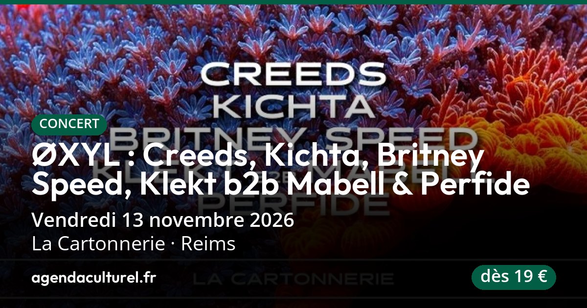ØXYL, concert électro à Reims le 13 nov. 2026