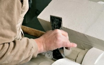 Démonstration de taille de pierre