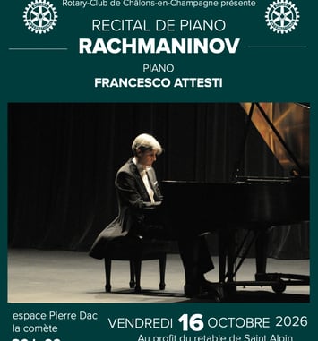 Francesco Attesti, Rachmaninov : récital de piano caritatif